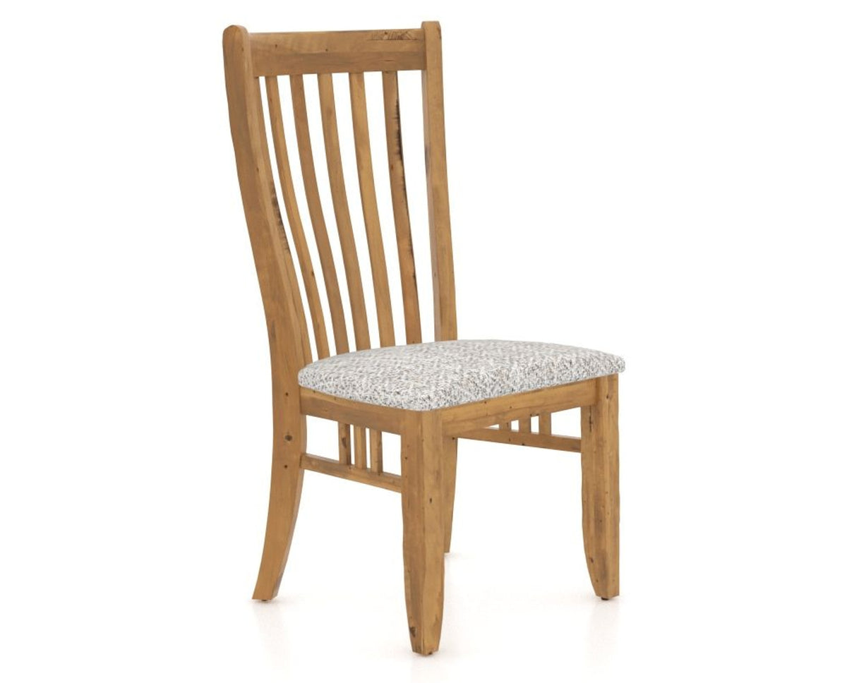 Canadel Champlain Dining Chair 0119 in FP Crypton® and 01 Honey Washed, three-quarter view