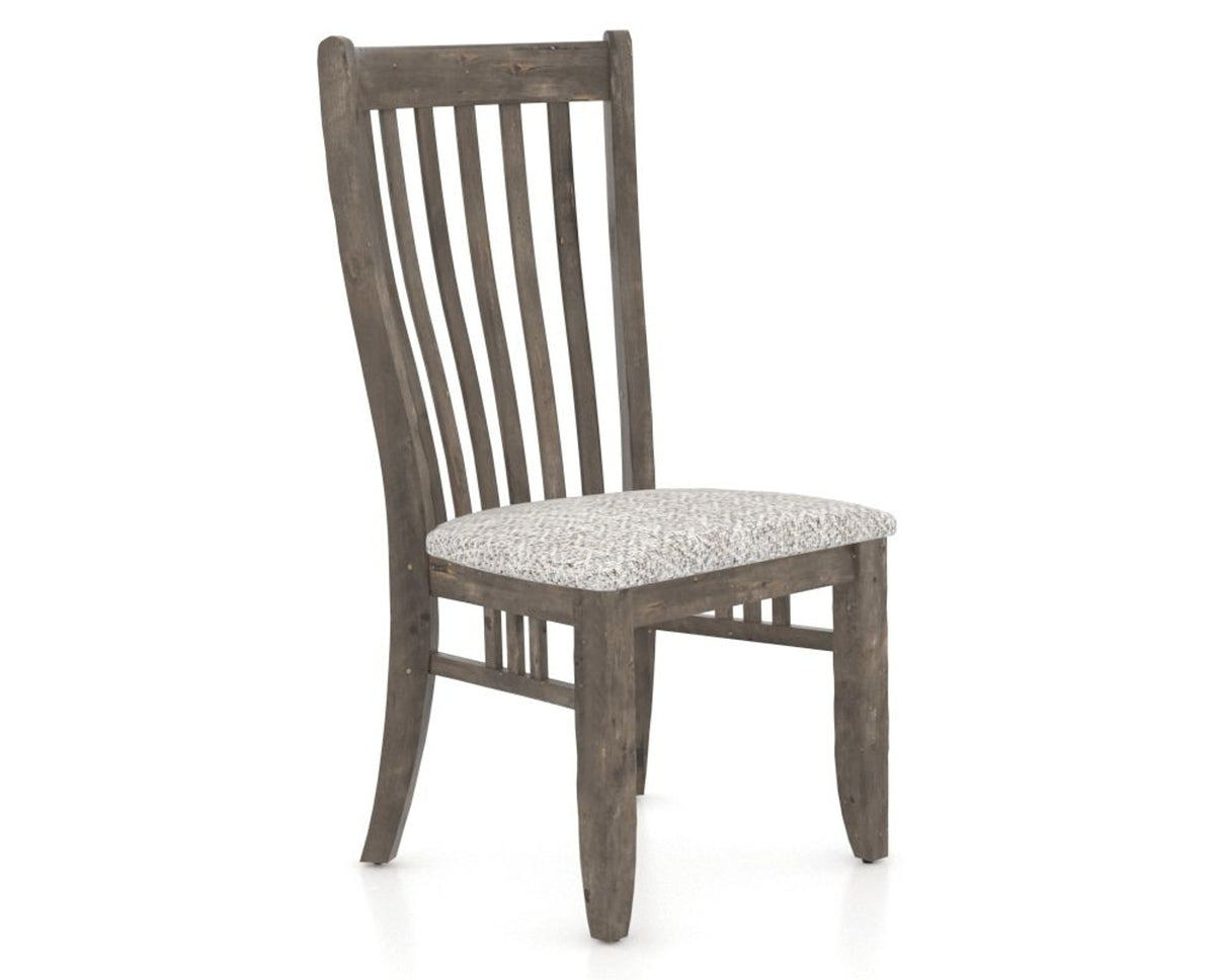 Canadel Champlain Dining Chair 0119 in FP Crypton® and 08 Shadow, three-quarter view