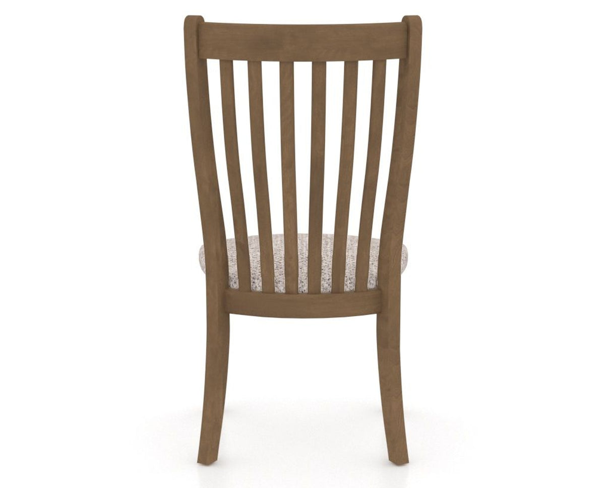 Canadel Dining Chair 0119 in FP Crypton® and 25 Pecan Washed, back view