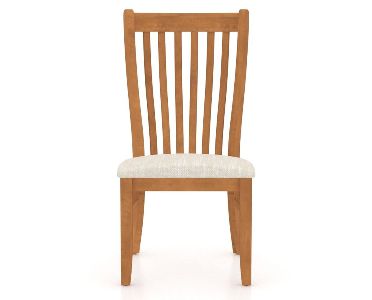 Canadel Dining Chair 0119 in FT InsideOut® and 01 Honey Washed, front view