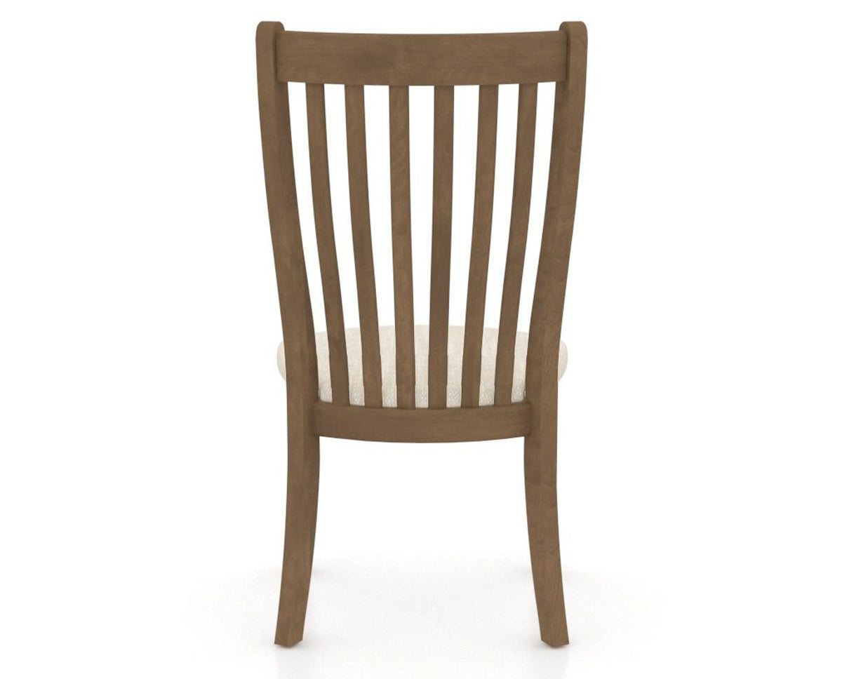 Canadel Dining Chair 0119 in FT InsideOut® and 25 Pecan Washed, back view
