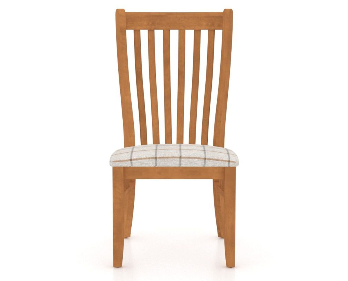 Canadel Dining Chair 0119 in OZ Fabric and 01 Honey Washed, front view