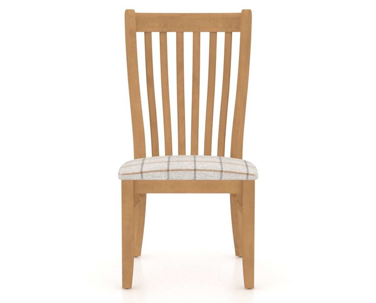 Canadel Dining Chair 0119 in OZ Fabric and 20 Caramel Washed, front view