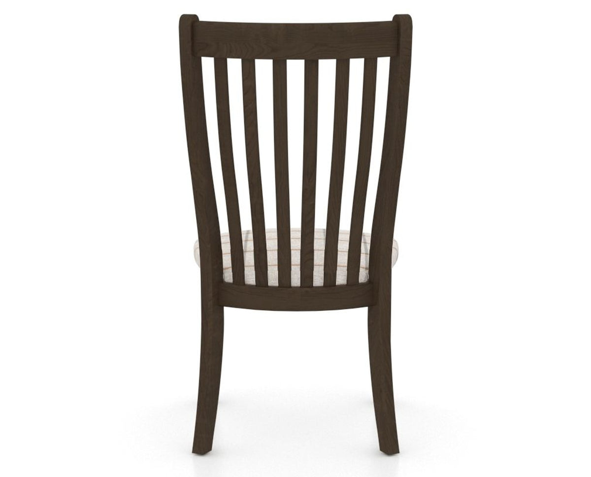 Canadel Dining Chair 0119 in OZ Fabric and 29 Hazelnut Washed, back view