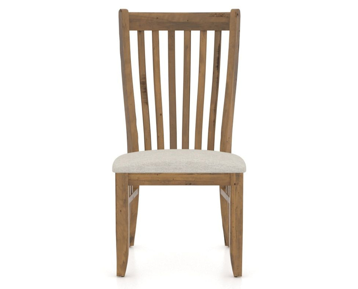 Canadel Champlain Dining Chair 0119 in TB Fabric and 03 Oak Washed, front view