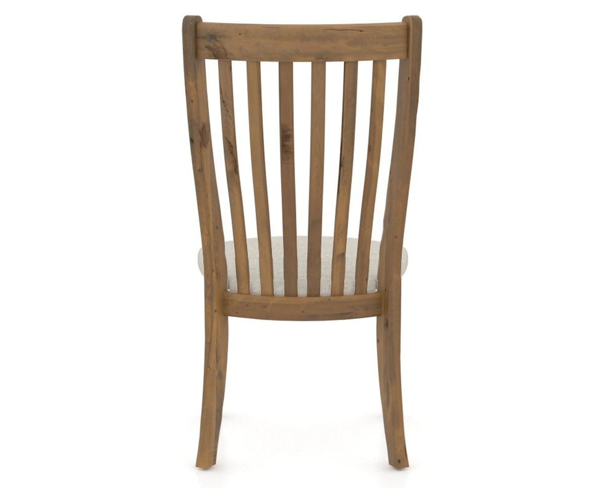 Canadel Champlain Dining Chair 0119 in TB Fabric and 03 Oak Washed, back view