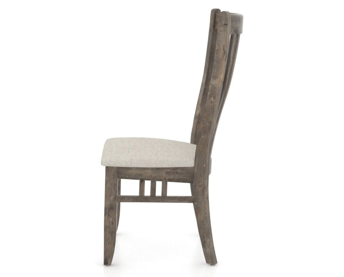 Canadel Champlain Dining Chair 0119 in TB Fabric and 08 Shadow, side view