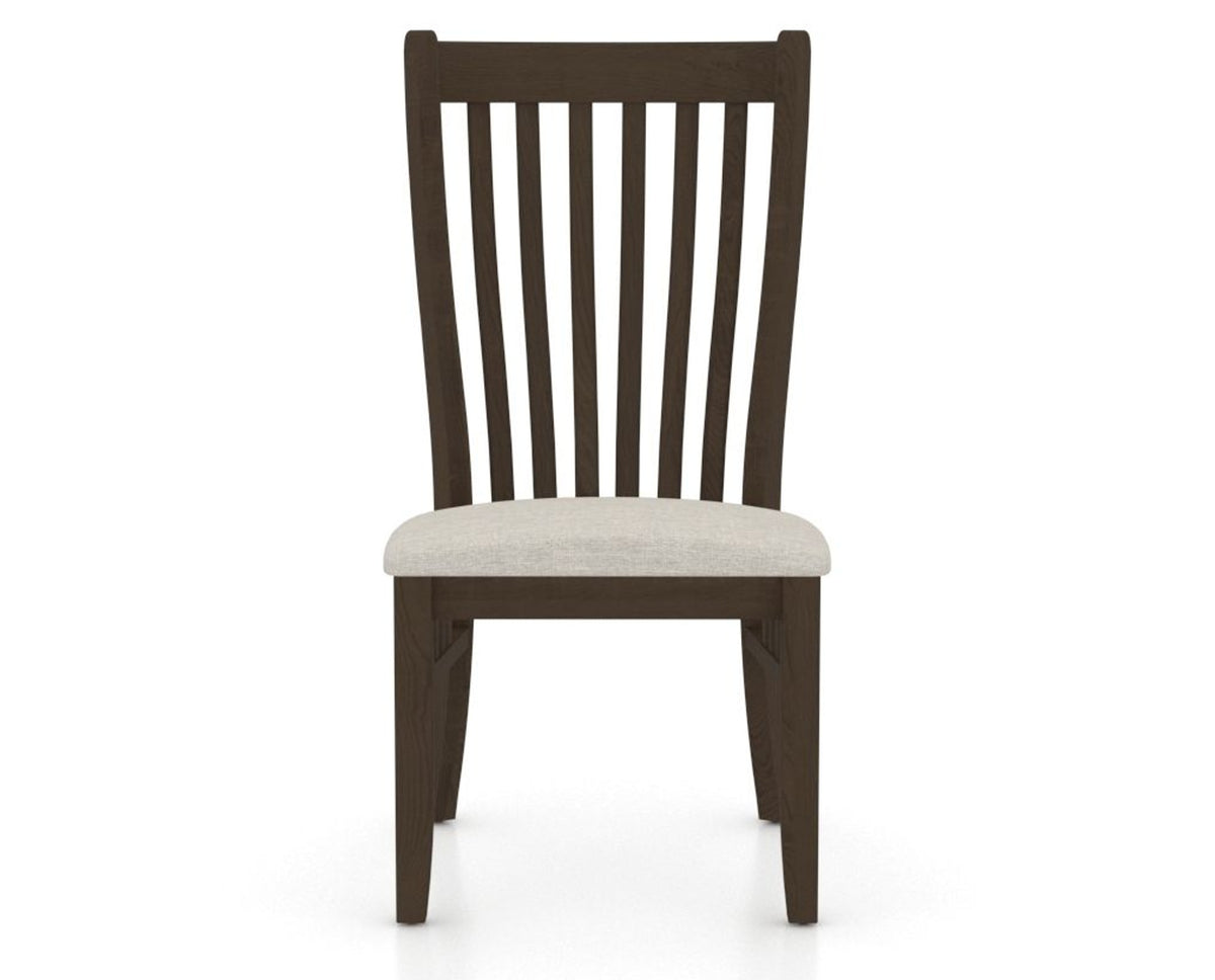 Canadel Dining Chair 0119 in TB Fabric and 29 Hazelnut Washed, front view