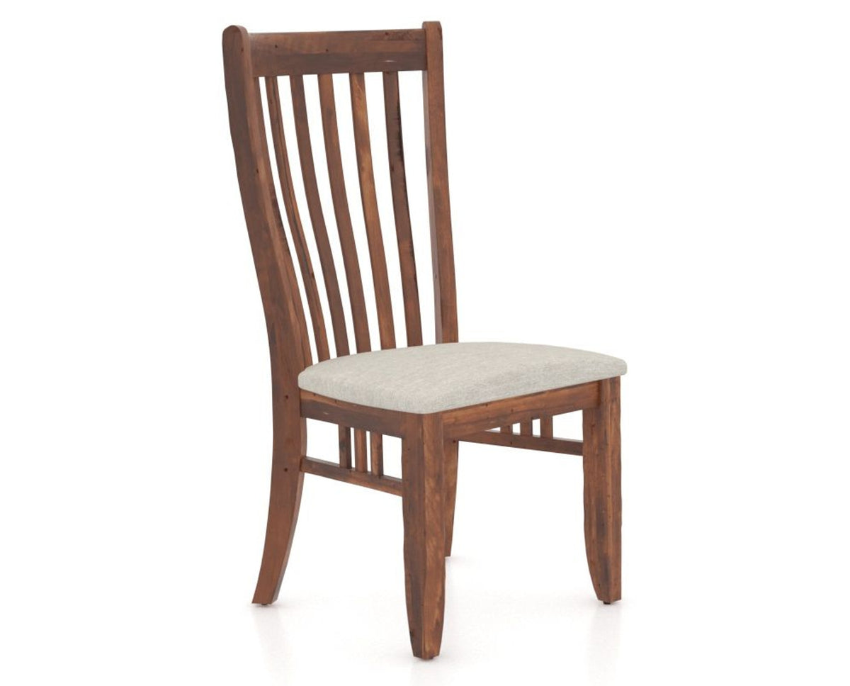 Canadel Champlain Dining Chair 0119 in TB Fabric and 33 Spice Washed, three-quarter view
