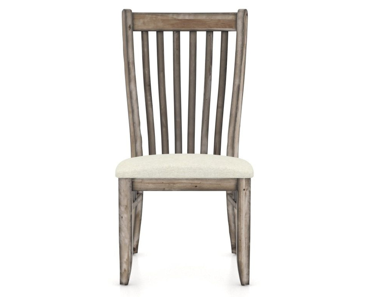 Canadel Champlain Dining Chair 0119 in TW Fabric and 72 Heritage Nature, front view