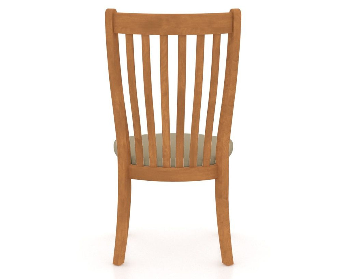 Canadel Dining Chair 0119 in XY Faux Leather and 01 Honey Washed, back view