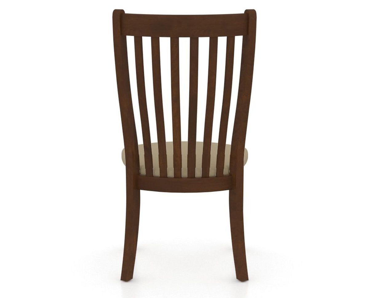 Canadel Dining Chair 0119 in XY Faux Leather and 19 Cognac Washed, back view