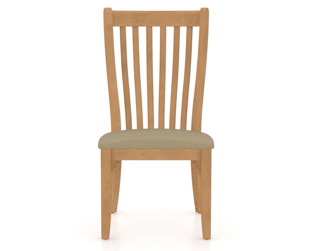 Canadel Dining Chair 0119 in XY Faux Leather and 20 Caramel Washed, front view