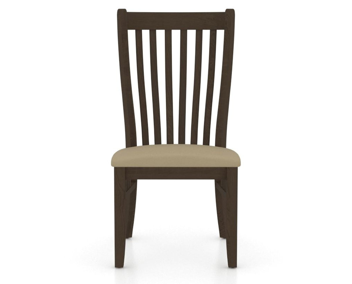 Canadel Dining Chair 0119 in XY Faux Leather and 29 Hazelnut Washed, front view