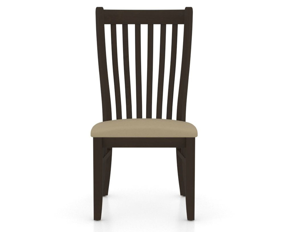 Canadel Dining Chair 0119 in XY Faux Leather and 59 Davy's Grey, front view