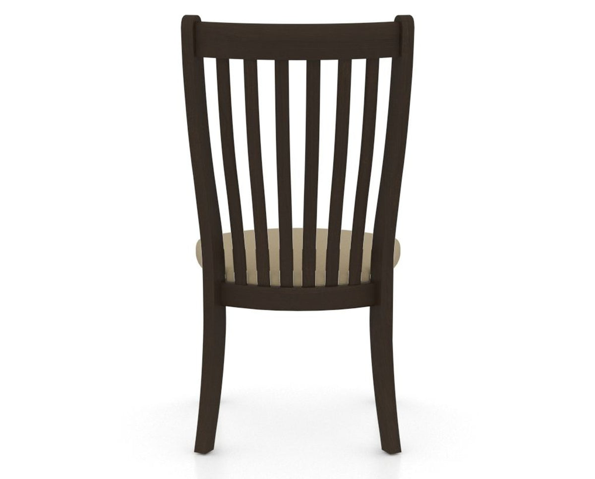 Canadel Dining Chair 0119 in XY Faux Leather and 59 Davy's Grey, back view