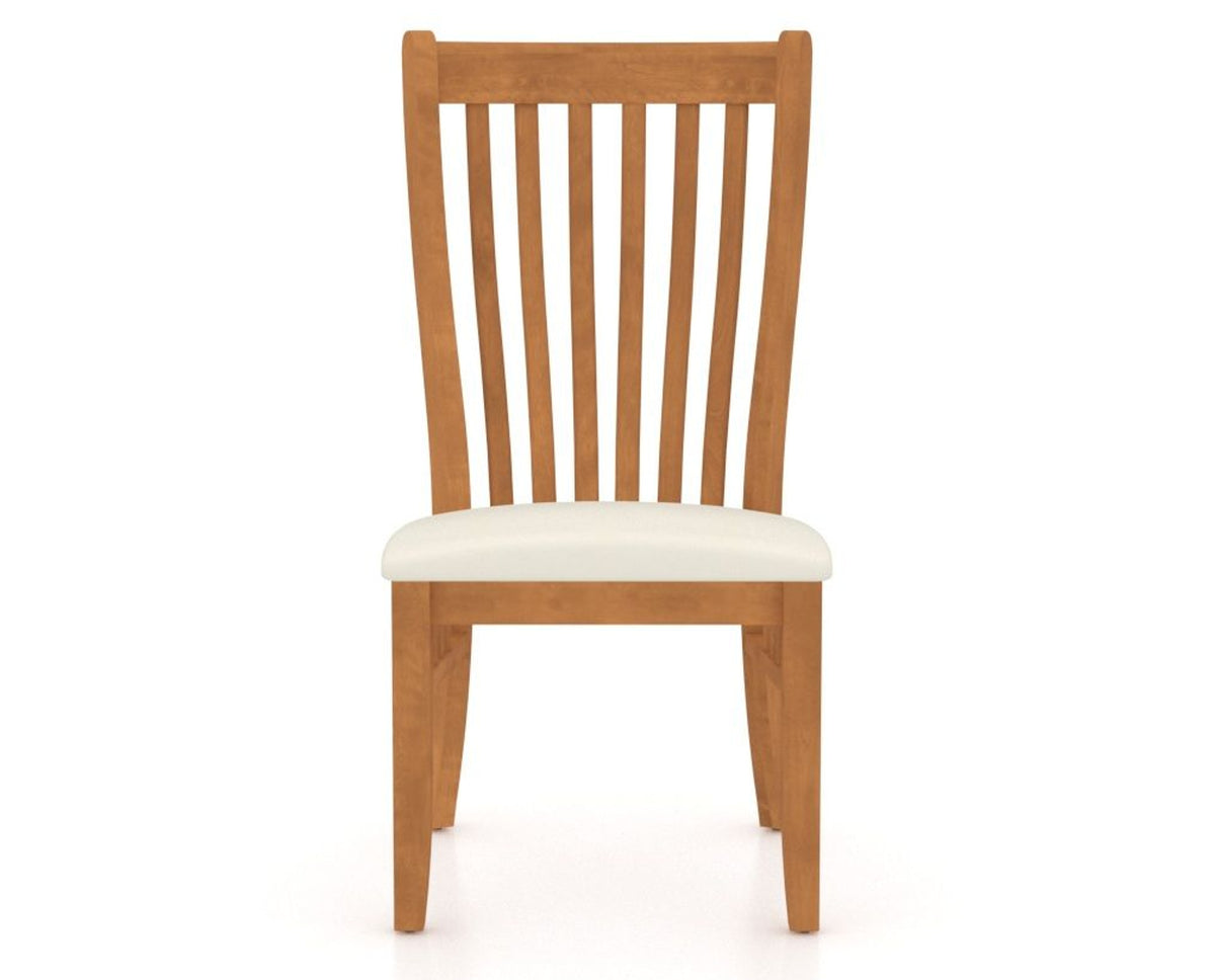 Canadel Dining Chair 0119 in YJ Faux Leather and 01 Honey Washed, front view