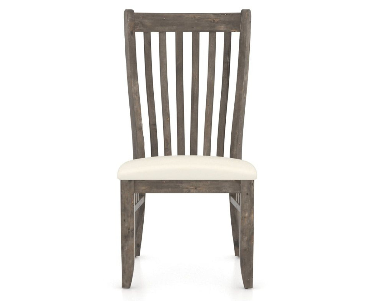 Canadel Champlain Dining Chair 0119 in YJ Faux Leather and 08 Shadow, front view