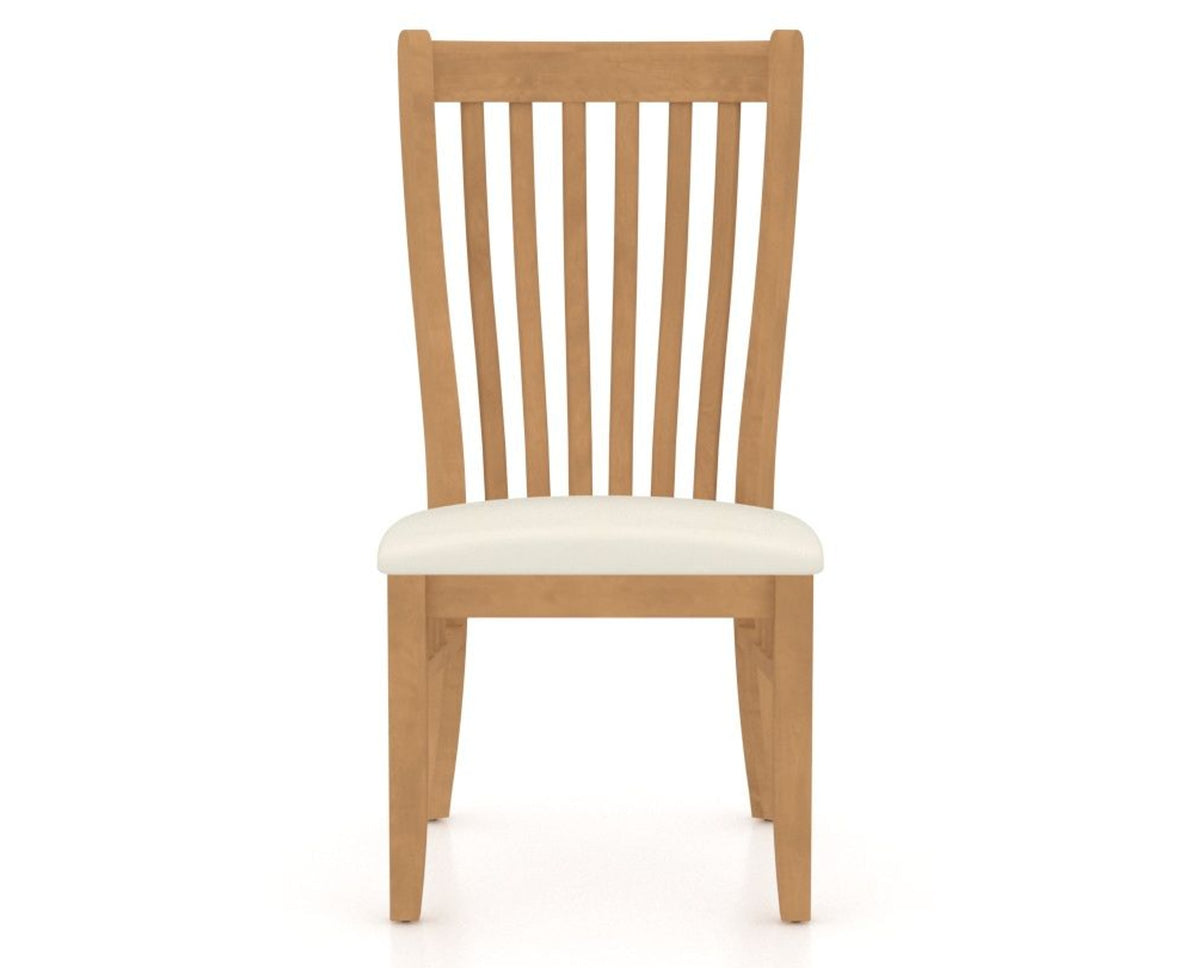 Canadel Dining Chair 0119 in YJ Faux Leather and 20 Caramel Washed, front view