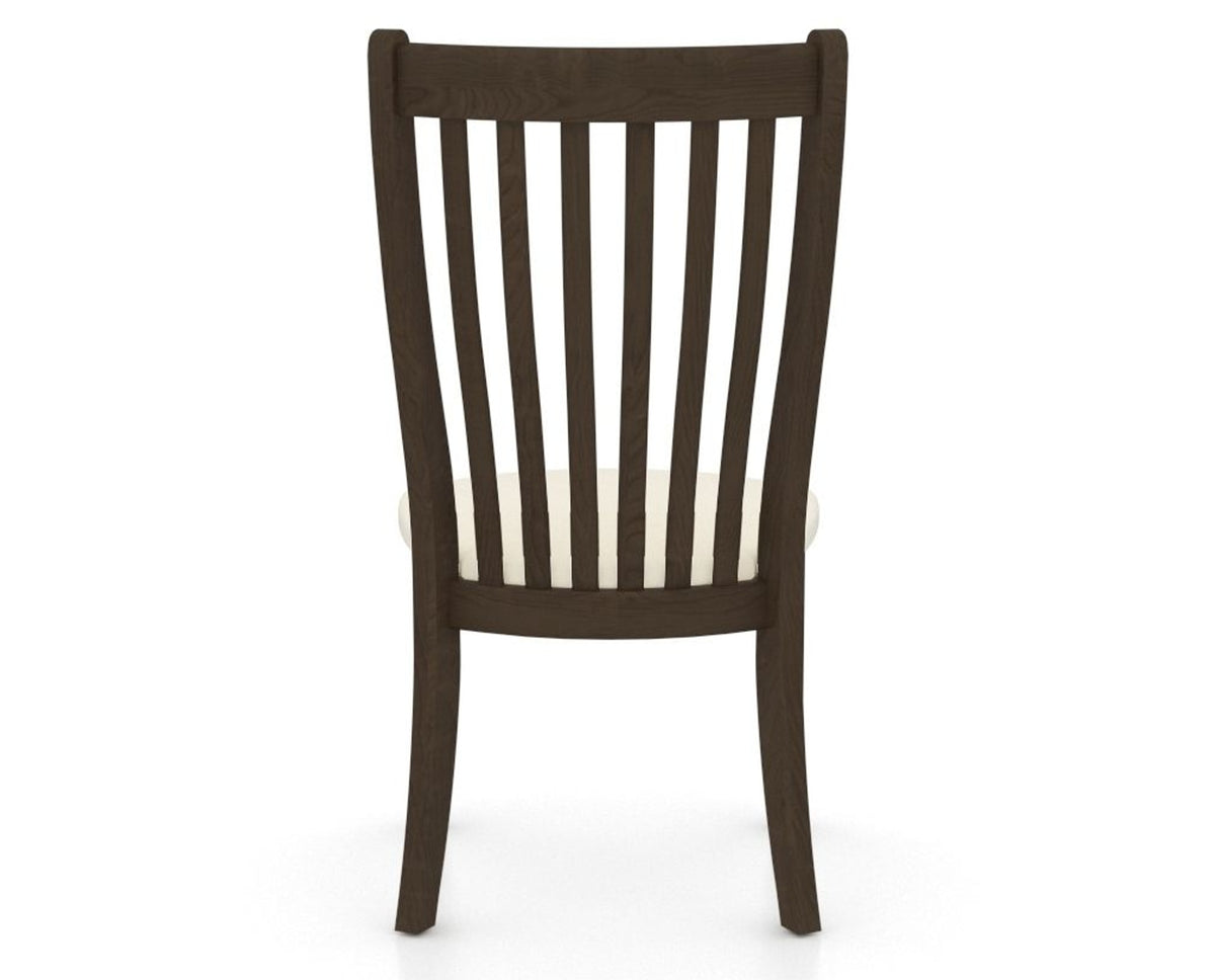 Canadel Dining Chair 0119 in YJ Faux Leather and 29 Hazelnut Washed, back view