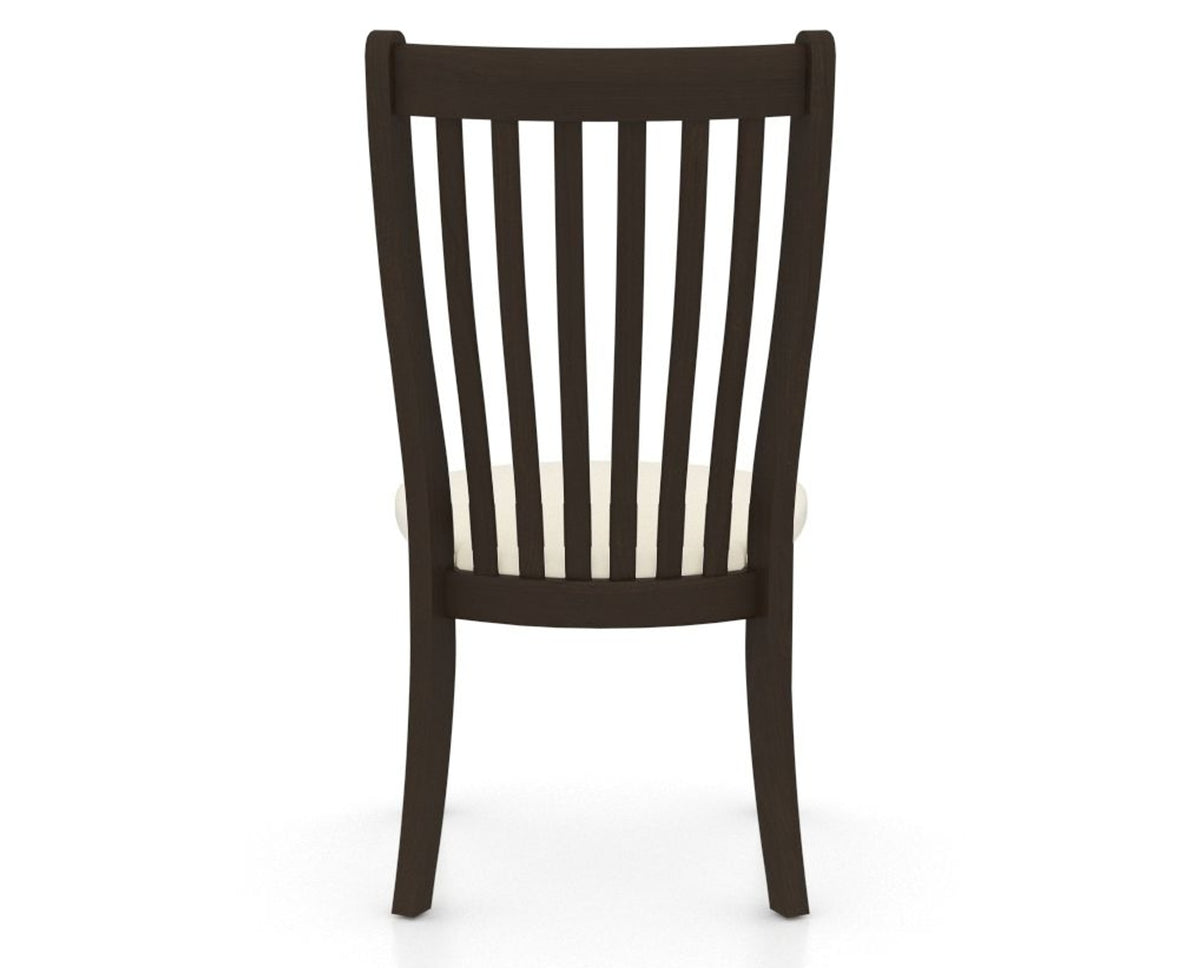 Canadel Dining Chair 0119 in YJ Faux Leather and 59 Davy's Grey, back view