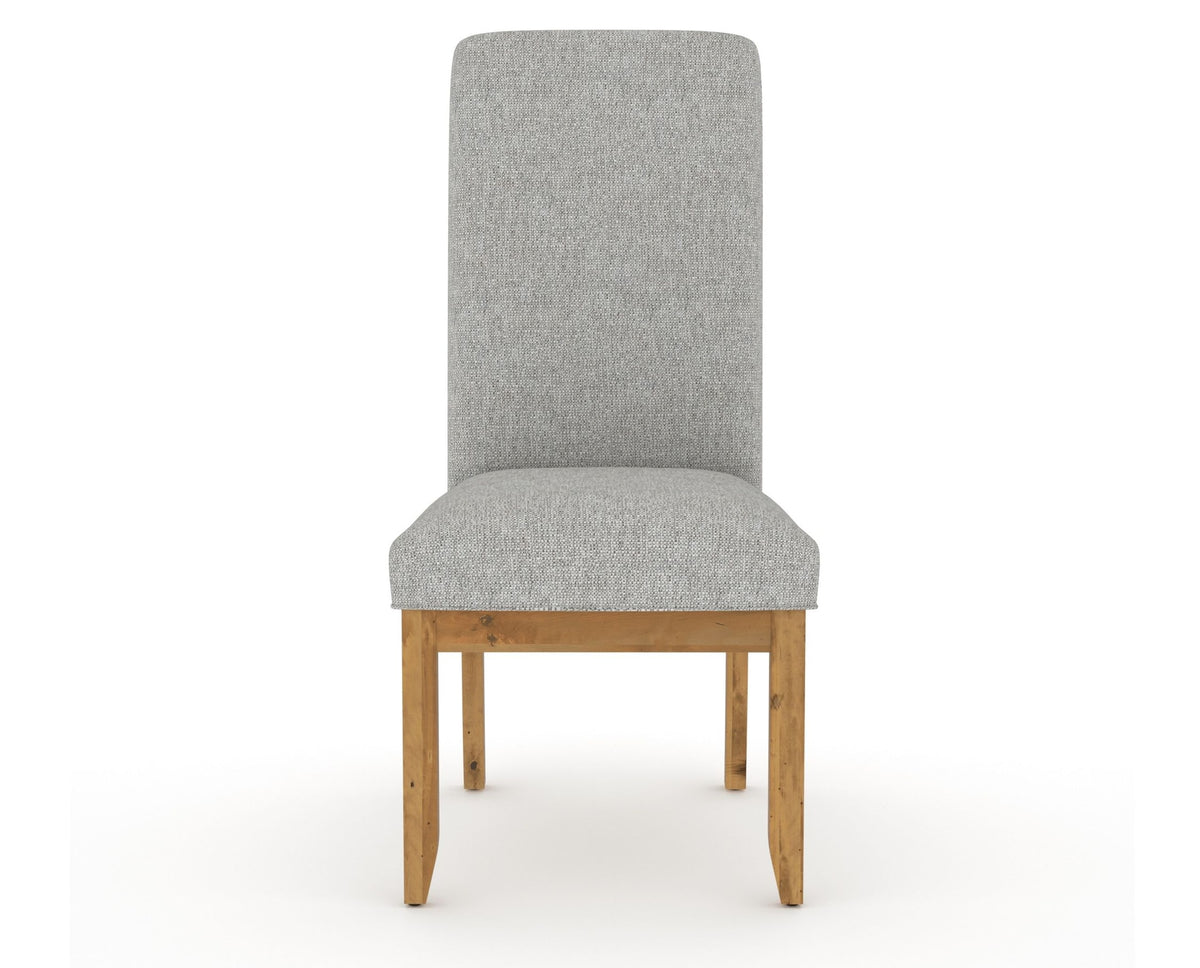 Canadel Champlain Upholstered Dining Chair 0138 in 7C Fabric and 01 Honey Washed and Plain Back, front view