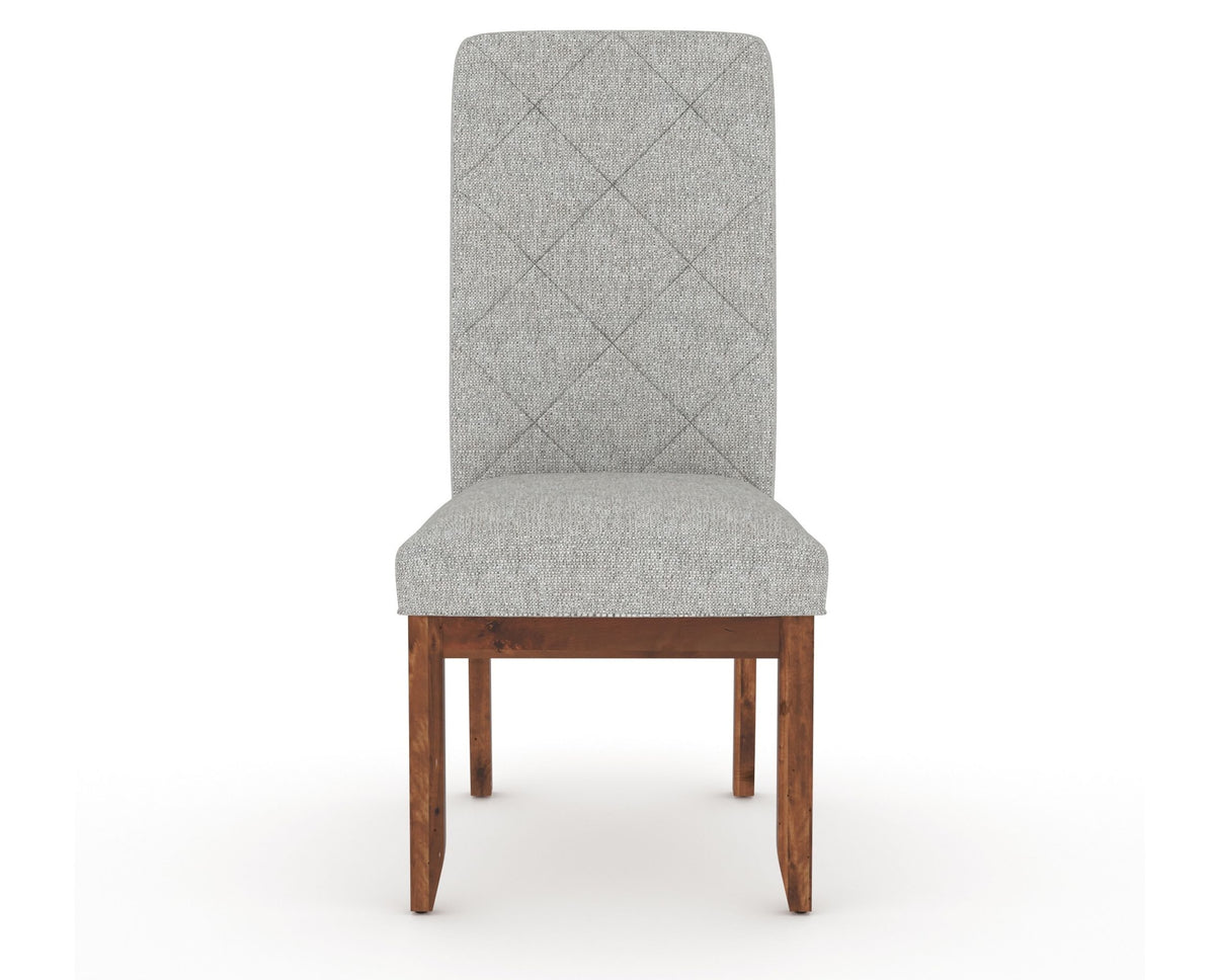 Canadel Champlain Upholstered Dining Chair 0138 in 7C Fabric and 33 Spice Washed and Quilted Back, front view