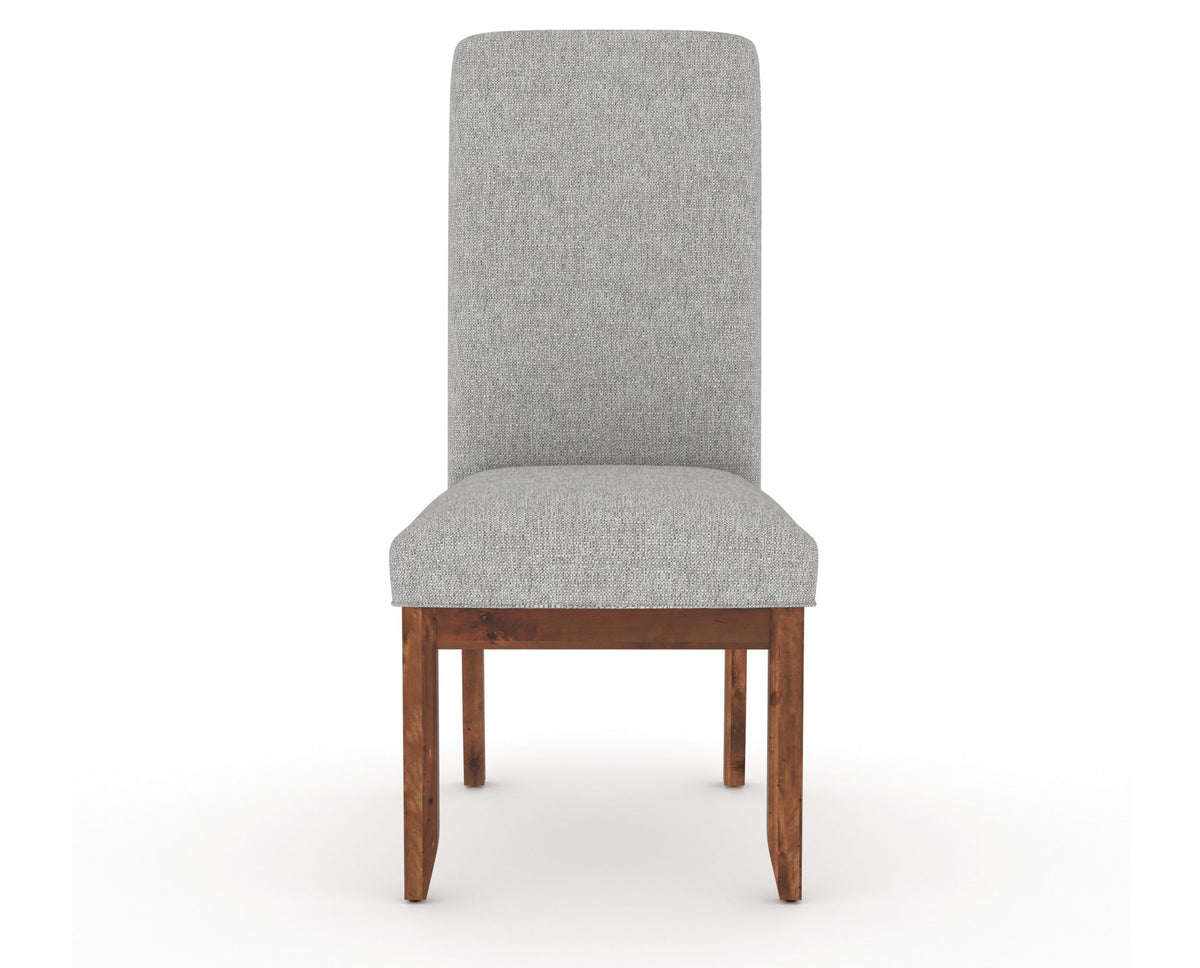 Canadel Champlain Upholstered Dining Chair 0138 in 7C Fabric and 33 Spice Washed and Plain Back, front view