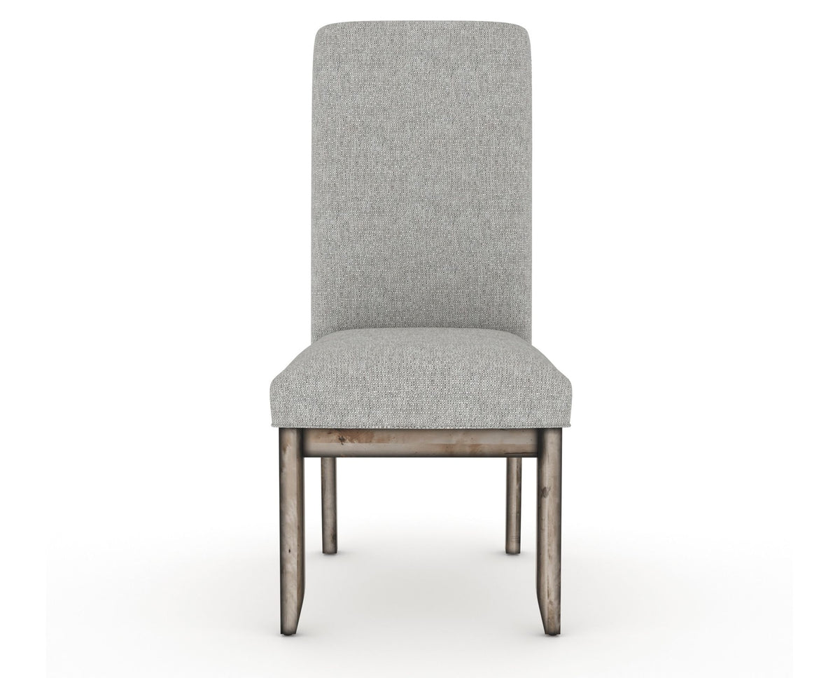 Canadel Champlain Upholstered Dining Chair 0138 in 7C Fabric and 72 Heritage Nature and Plain Back, front view