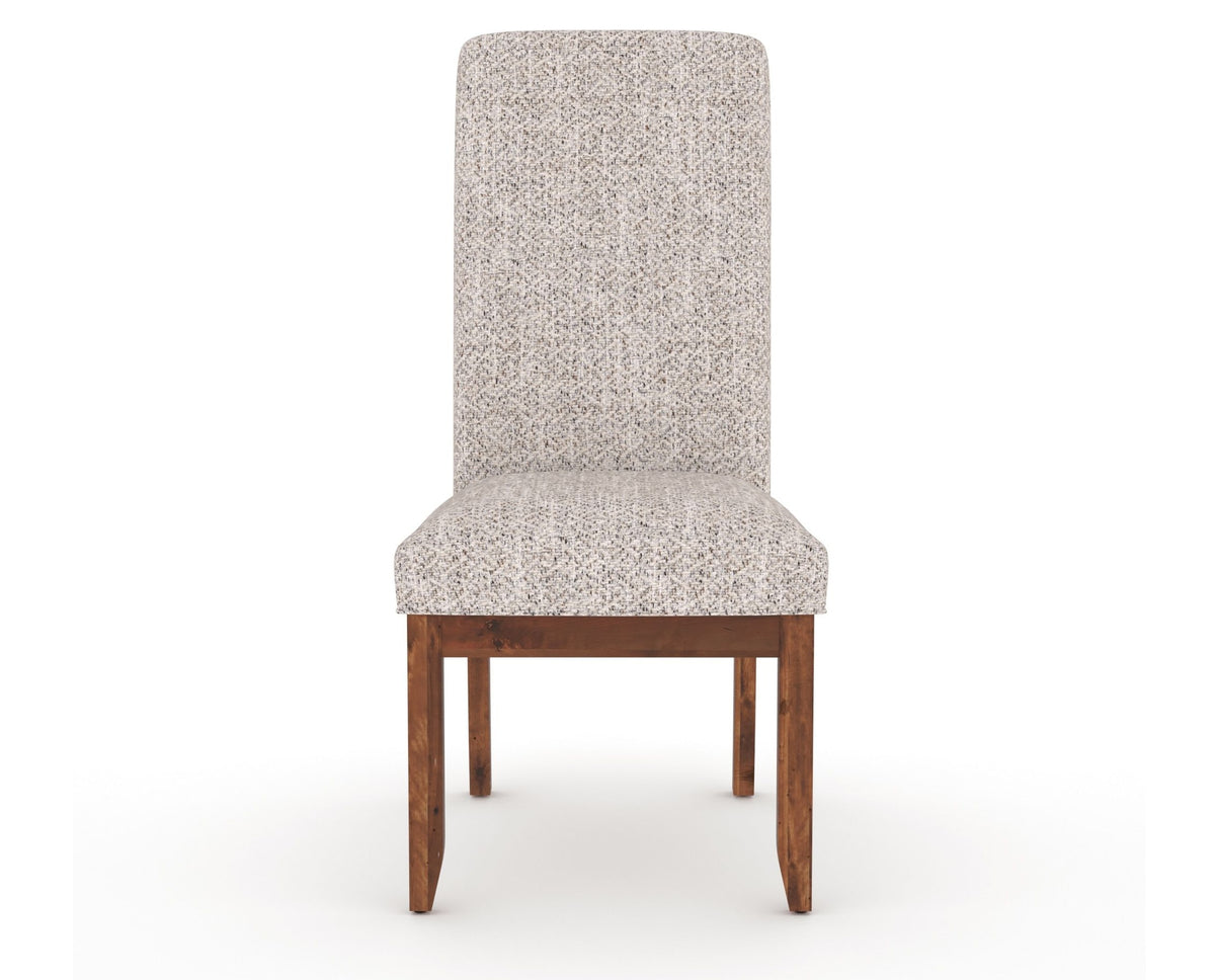 Canadel Champlain Upholstered Dining Chair 0138 in FP Crypton® and 33 Spice Washed and Plain Back, front view