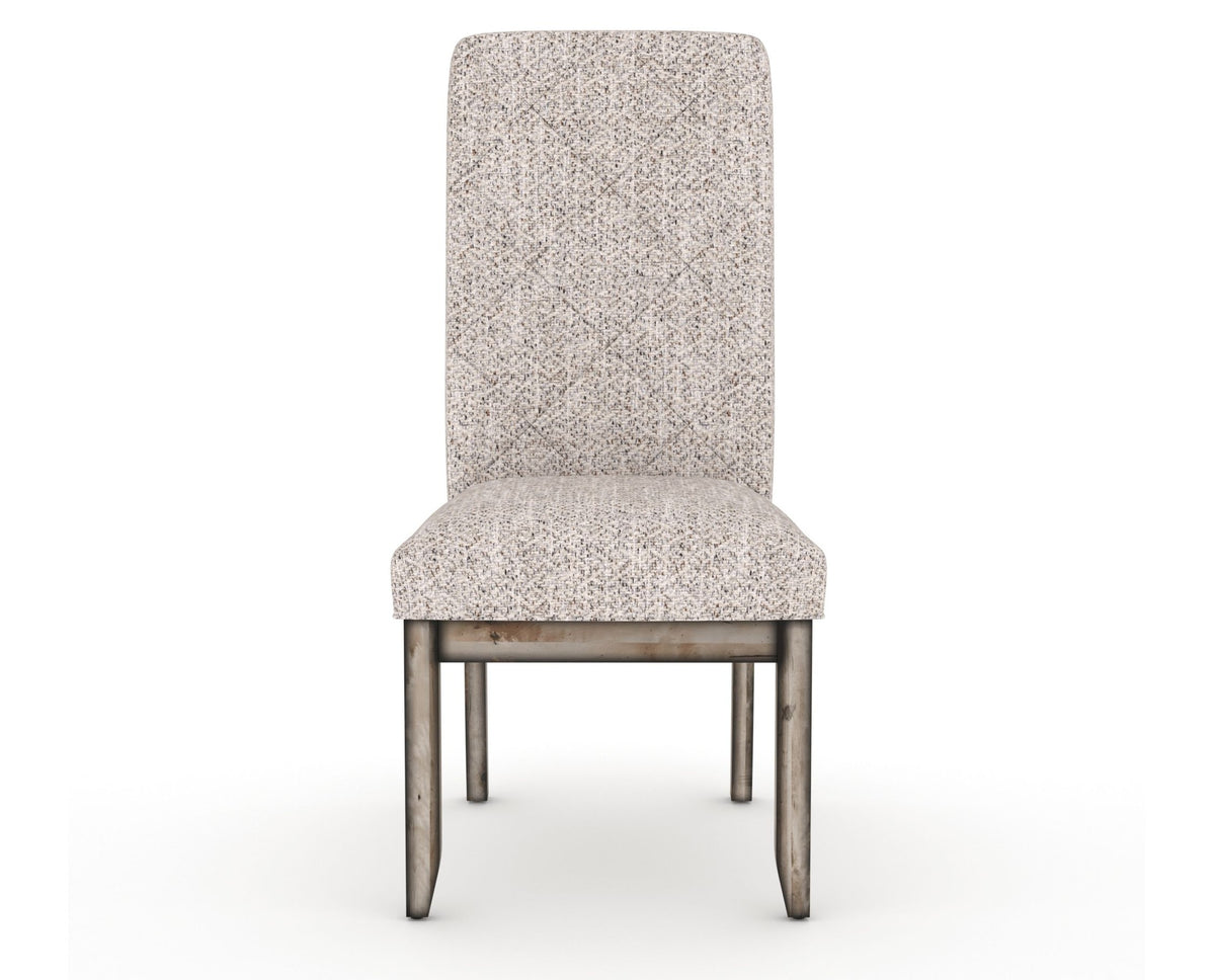 Canadel Champlain Upholstered Dining Chair 0138 in FP Crypton® and 72 Heritage Nature and Quilted Back, front view