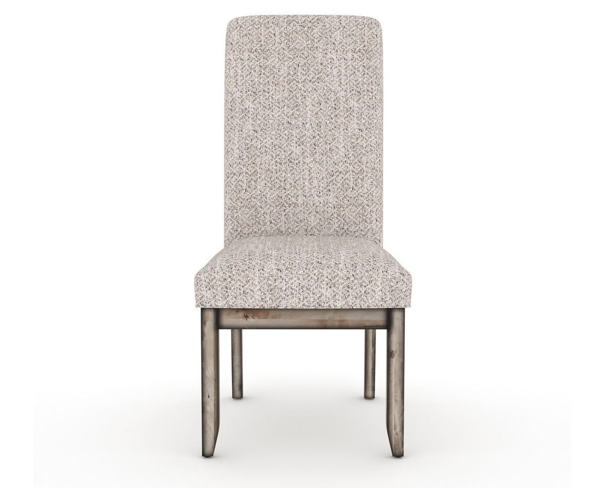 Canadel Champlain Upholstered Dining Chair 0138 in FP Crypton® and 72 Heritage Nature and Plain Back, front view