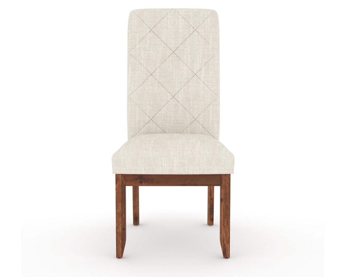 Canadel Champlain Upholstered Dining Chair 0138 in FT InsideOut® and 33 Spice Washed and Quilted Back, front view