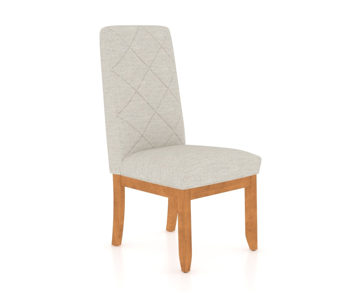Canadel Classic Dining Chair 0138 in Quilted, three-quarter view