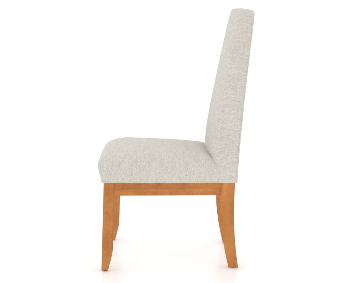 Canadel Upholstered Dining Chair 0138 in Honey Washed, side view