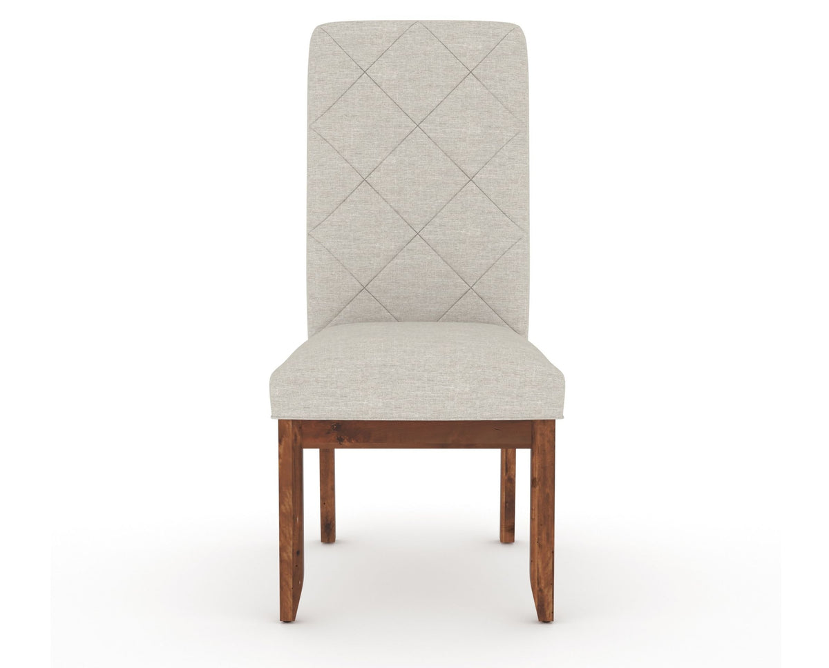 Canadel Champlain Upholstered Dining Chair 0138 in TB Fabric and 33 Spice Washed and Quilted Back, front view