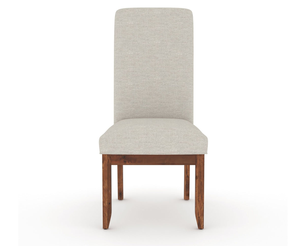 Canadel Champlain Upholstered Dining Chair 0138 in TB Fabric and 33 Spice Washed and Plain Back, front view