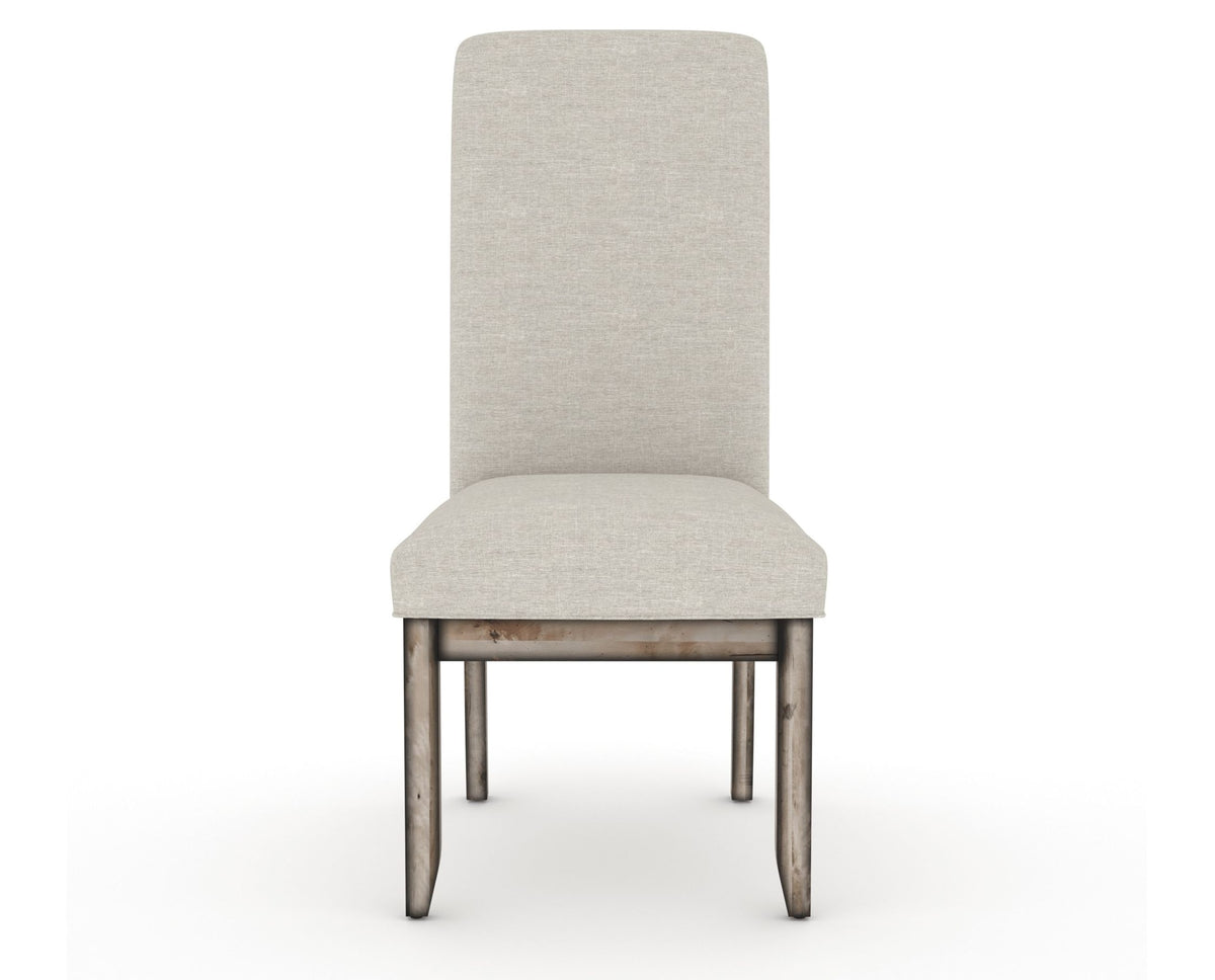 Canadel Champlain Upholstered Dining Chair 0138 in TB Fabric and 72 Heritage Nature and Plain Back, front view
