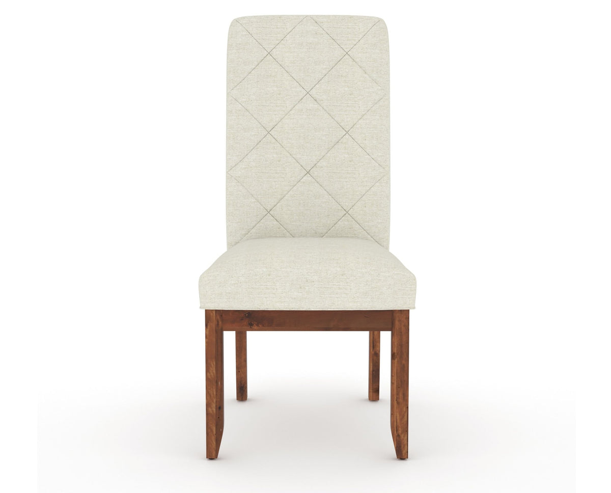 Canadel Champlain Upholstered Dining Chair 0138 in TW Fabric and 33 Spice Washed and Quilted Back, front view