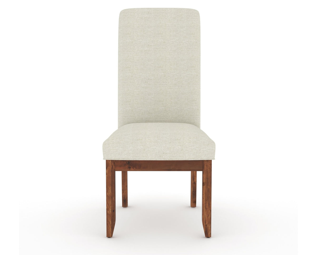 Canadel Champlain Upholstered Dining Chair 0138 in TW Fabric and 33 Spice Washed and Plain Back, front view