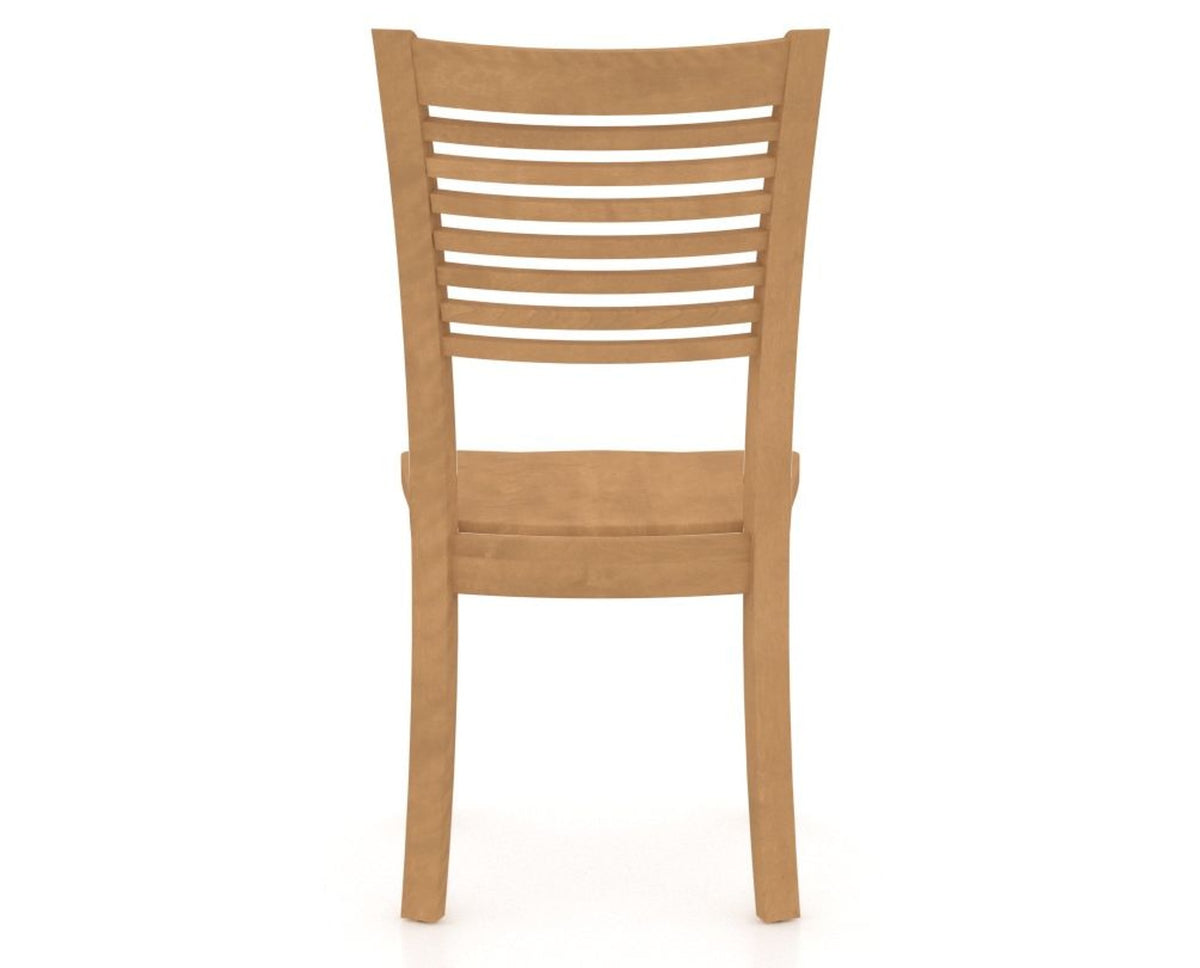 Canadel Dining Chair 0229 in Wood Seat and 20 Caramel Washed, back view