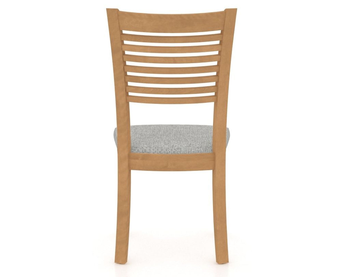 Canadel Dining Chair 0229 in 7C Fabric and 20 Caramel Washed, back view