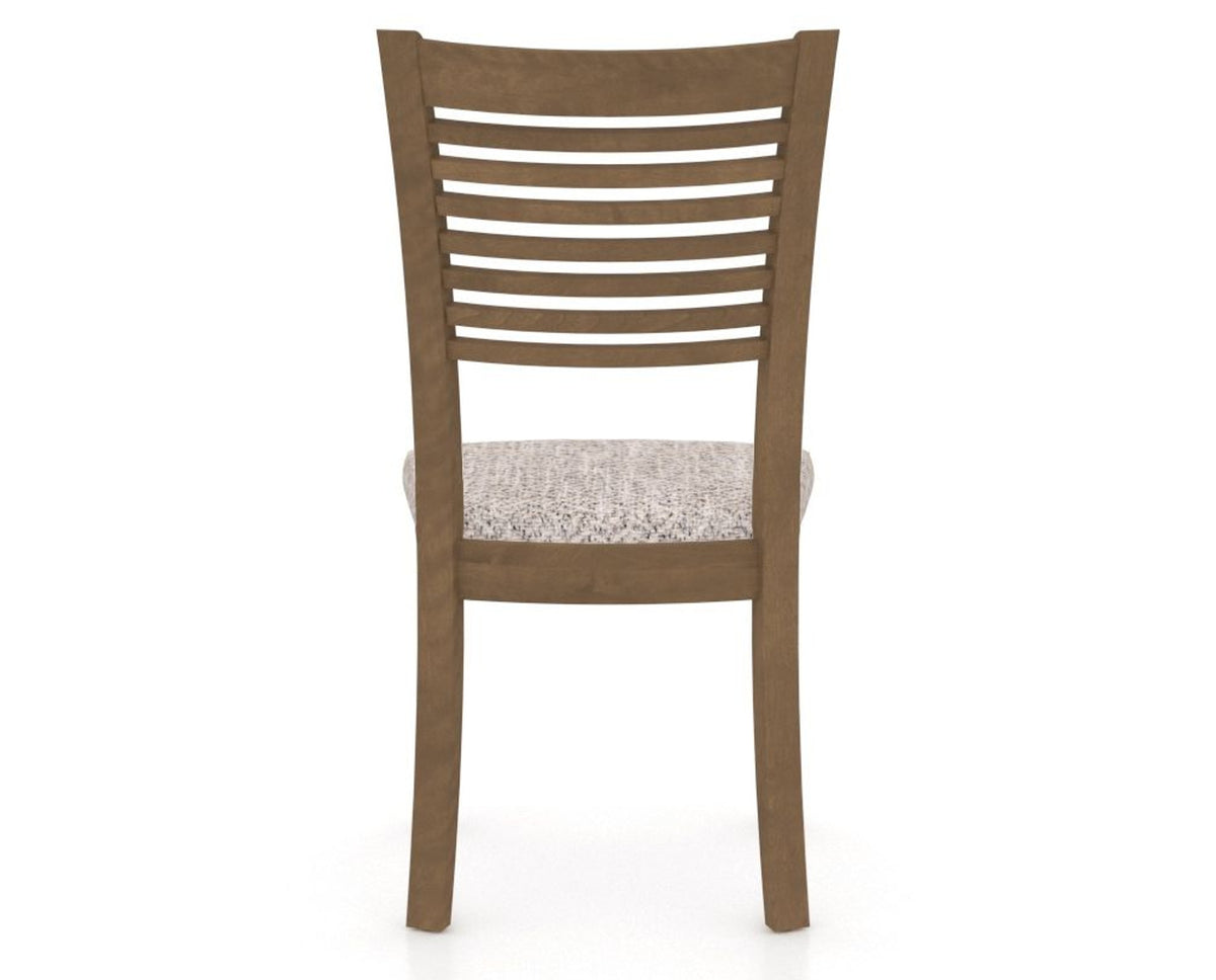 Canadel Dining Chair 0229 in FP Crypton® and 25 Pecan Washed, back view