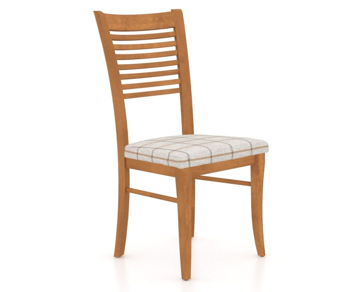 Canadel Dining Chair 0229 in OZ Fabric and 01 Honey Washed, three-quarter view