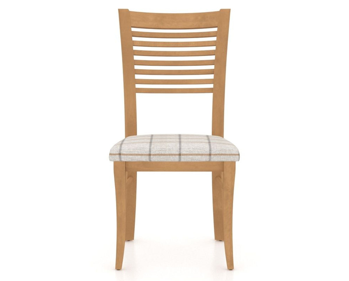 Canadel Dining Chair 0229 in OZ Fabric and 20 Caramel Washed, front view