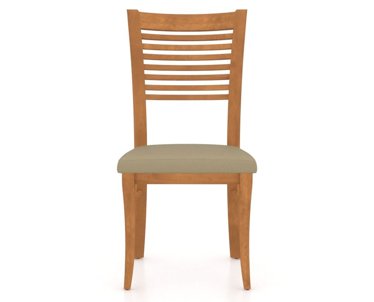 Canadel Dining Chair 0229 in XY Faux Leather and 01 Honey Washed, front view