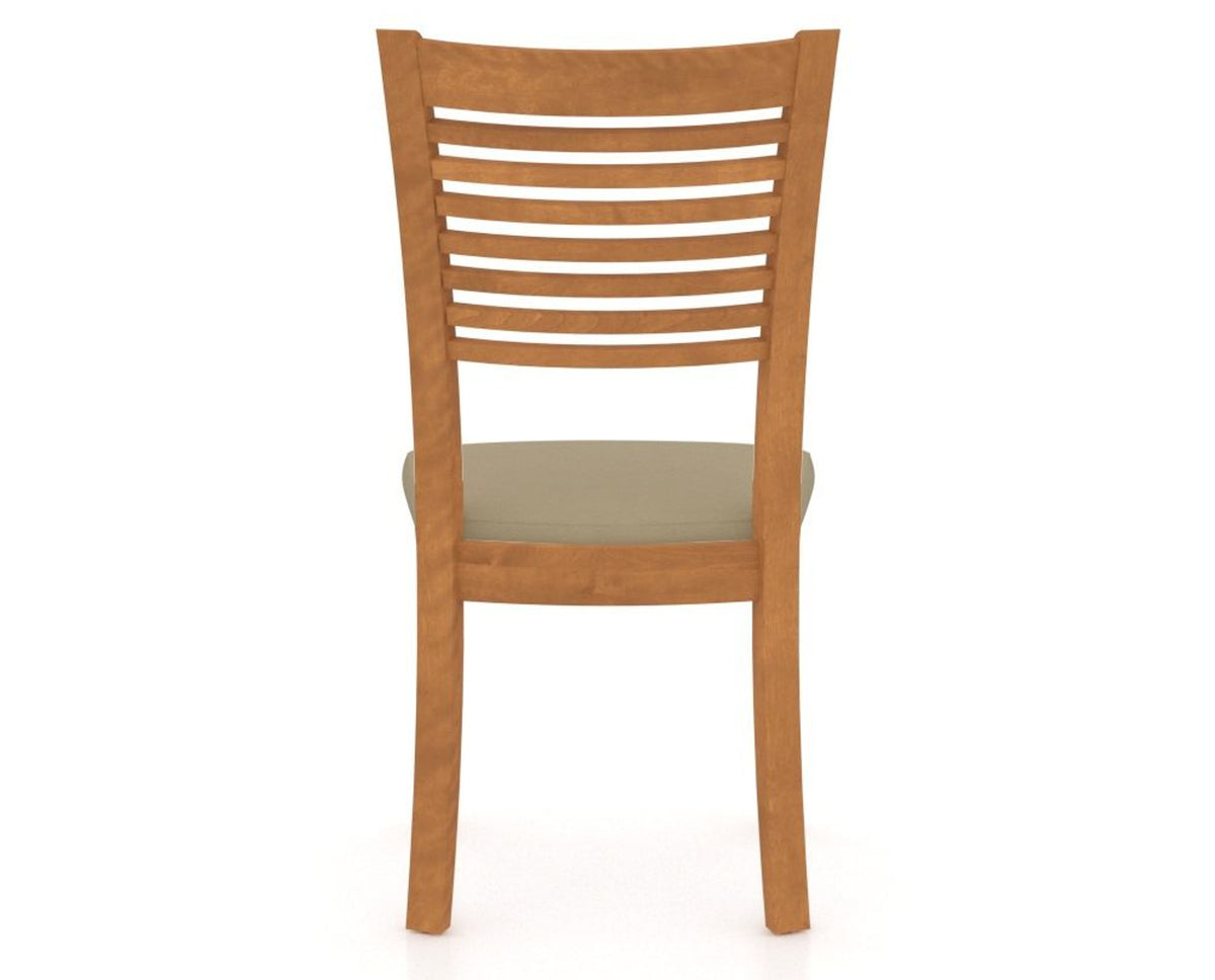 Canadel Dining Chair 0229 in XY Faux Leather and 01 Honey Washed, back view