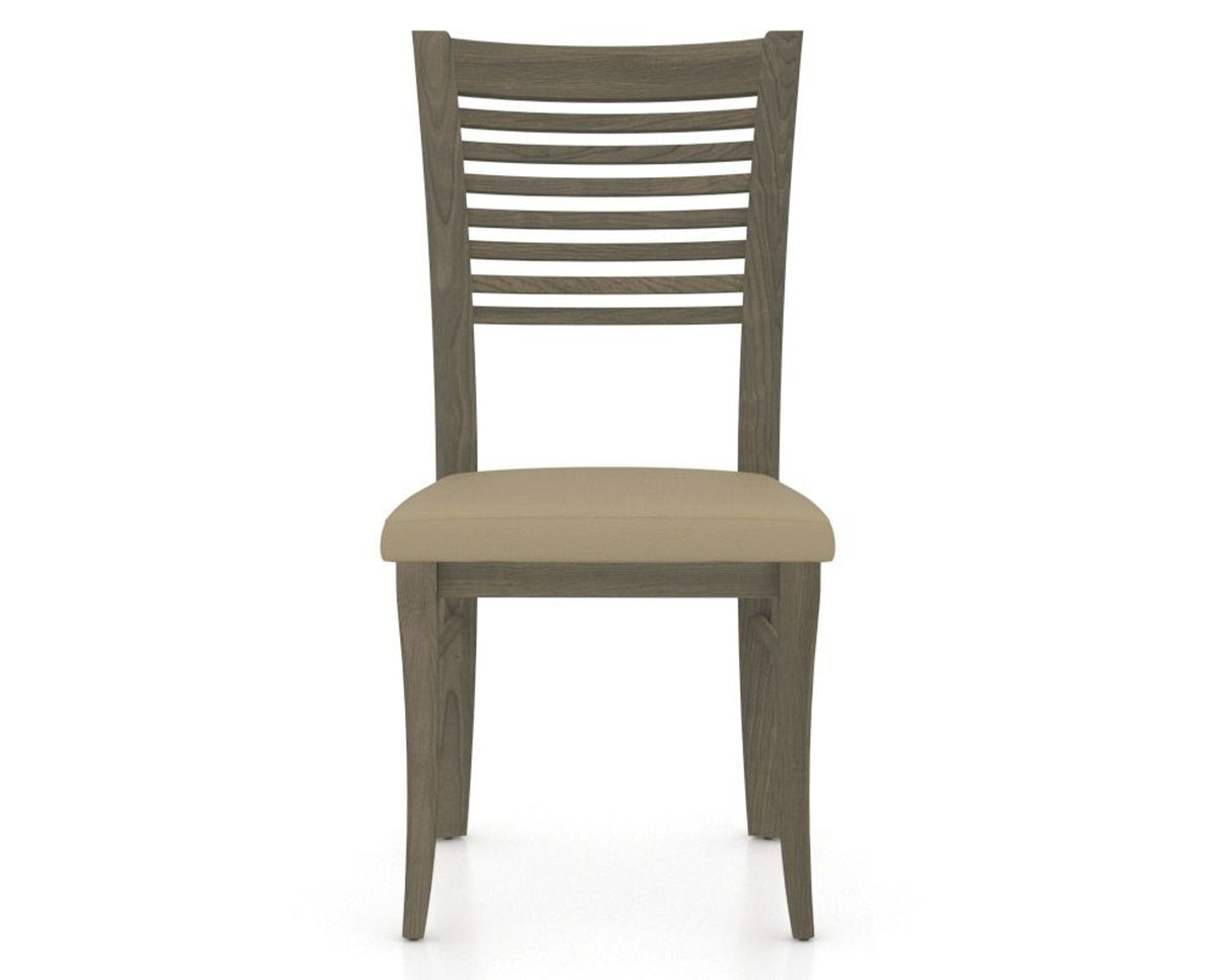 Canadel Dining Chair 0229 in XY Faux Leather and 08 Shadow, front view