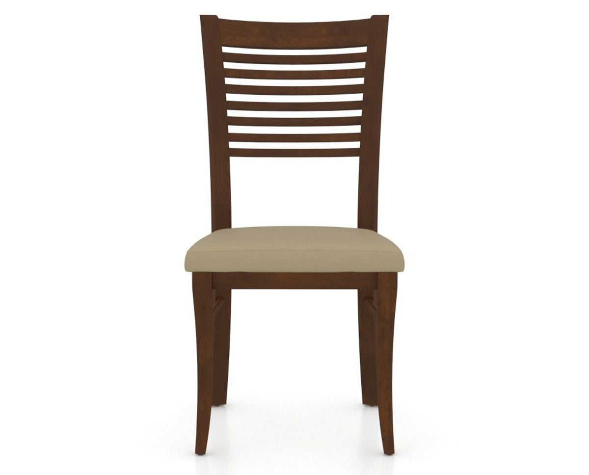 Canadel Dining Chair 0229 in XY Faux Leather and 19 Cognac Washed, front view
