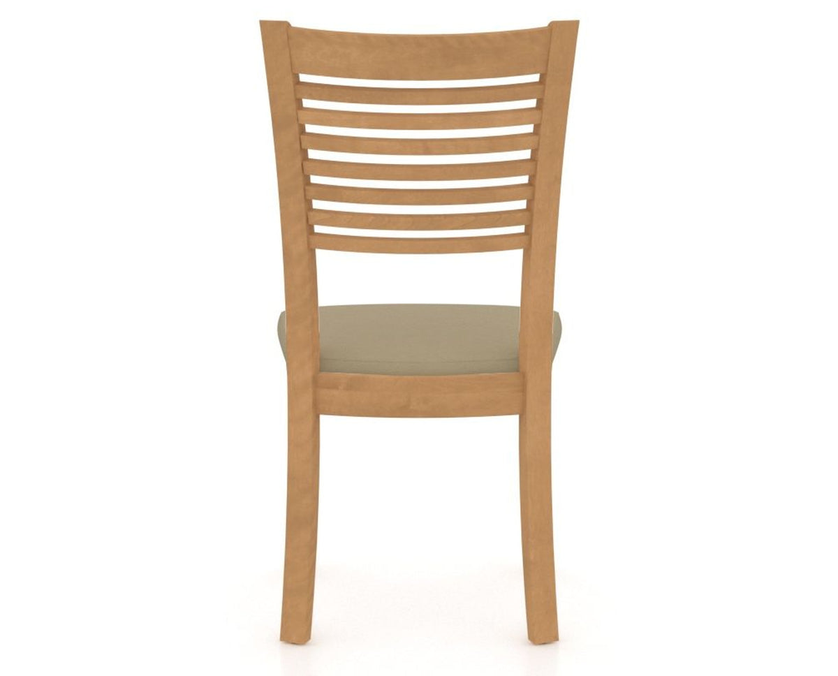 Canadel Dining Chair 0229 in XY Faux Leather and 20 Caramel Washed, back view